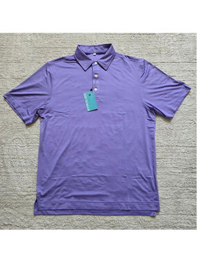 Men's Inward Half Purple Polo Shirt M